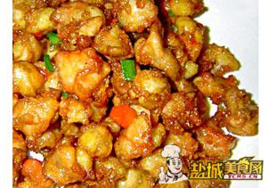 油爆鸡丁+木须苗菜