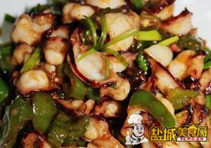 盐城美食网推荐-青椒辣炒鱿鱼
