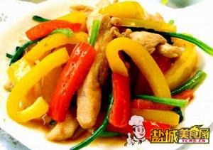 橙汁双椒鸡柳