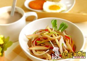 盐城美食网午餐推荐—凉拌魔芋鸡丝