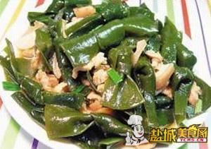 盐城美食网午餐推荐—海带结炒肉片