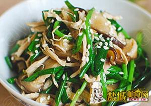 韭菜拌鸡丝