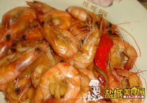 姜葱炒虾