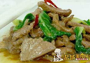 小白菜心炒猪肝