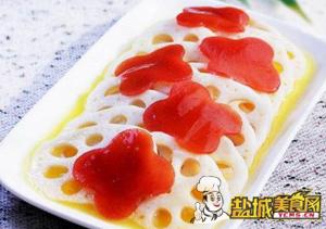 酸甜橙汁藕片