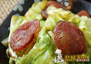 腊肠手撕包菜(图)