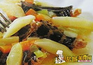 桃汁蛇块(图)