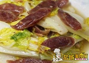 腊肠炒娃娃菜(图)