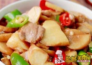 鲜辣杏鲍菇炒肉片(图)