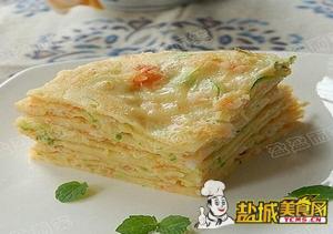 西葫芦鲜虾饼(图)