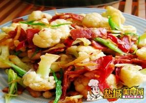 培根炒菜花(图)