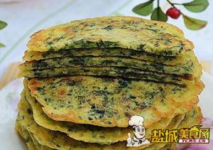 荠菜鸡蛋软饼(图)