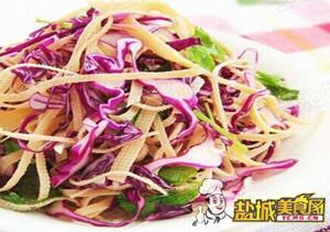 紫甘蓝拌豆腐丝(图)