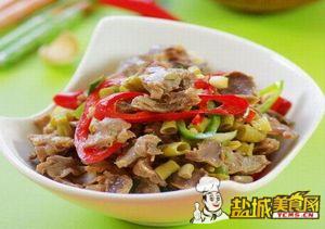 酸豆角炒鸡胗(图)