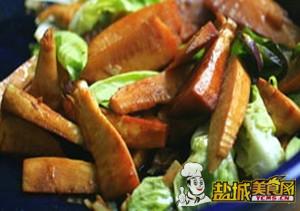 焖冬笋拌生菜