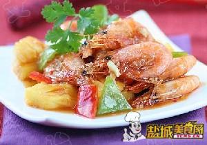 鸡酱脆皮虾(图)