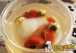 雪梨山楂菊花茶