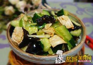 腐竹木耳拌黄瓜