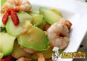 西葫芦炒虾仁
