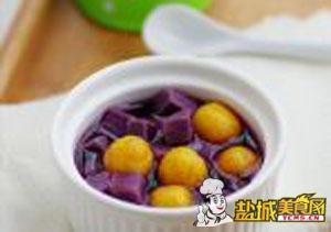 麦香紫薯金瓜圆