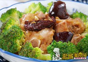 腌咸榄蒸肉排