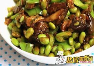 毛豆炒青椒