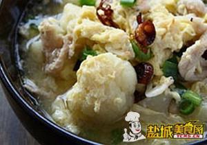 花菜肉丝味噌汤