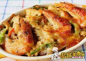 鲜虾椰浆焗意面