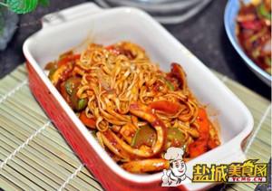 韩式辣炒章鱼面