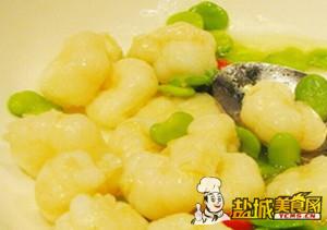 蚕豆滑虾球