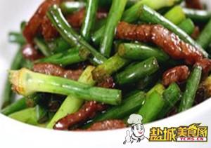 牛肉炒蒜苗