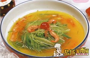 青萝卜河虾汤