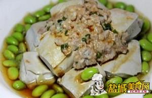 毛豆肉饼蒸臭豆腐